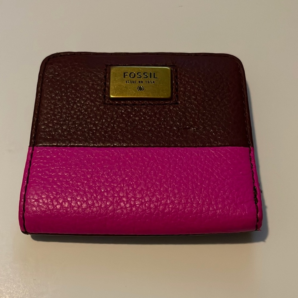 Pink Leather Fossil Wallet